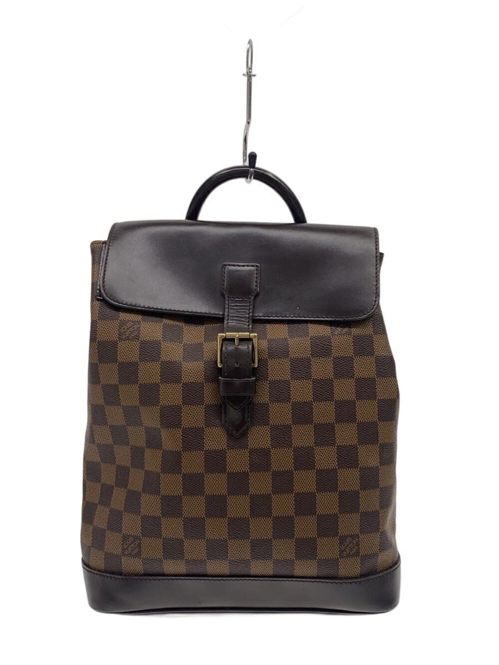 Louis Vuitton Soho Brown Damier Ebene Leather Backpack Daypack